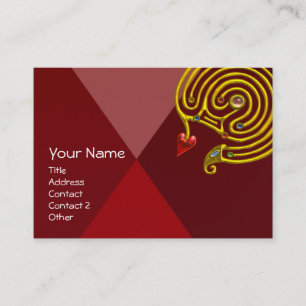 Tarjeta De Visita HYPER LABYRINTH RUBY, amarillo rojo negro