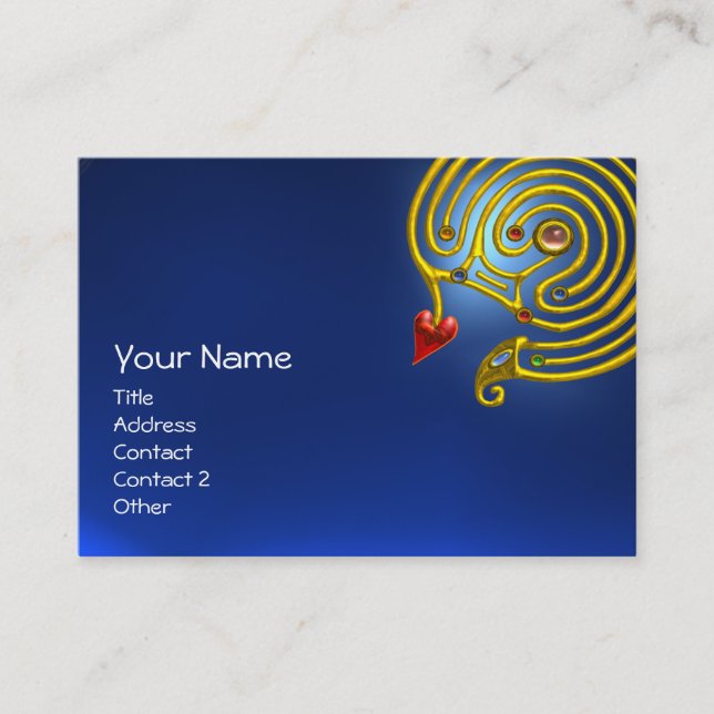 Tarjeta De Visita HYPER LABYRINTH SAPPHIRE ,azul rojo negro (Anverso)