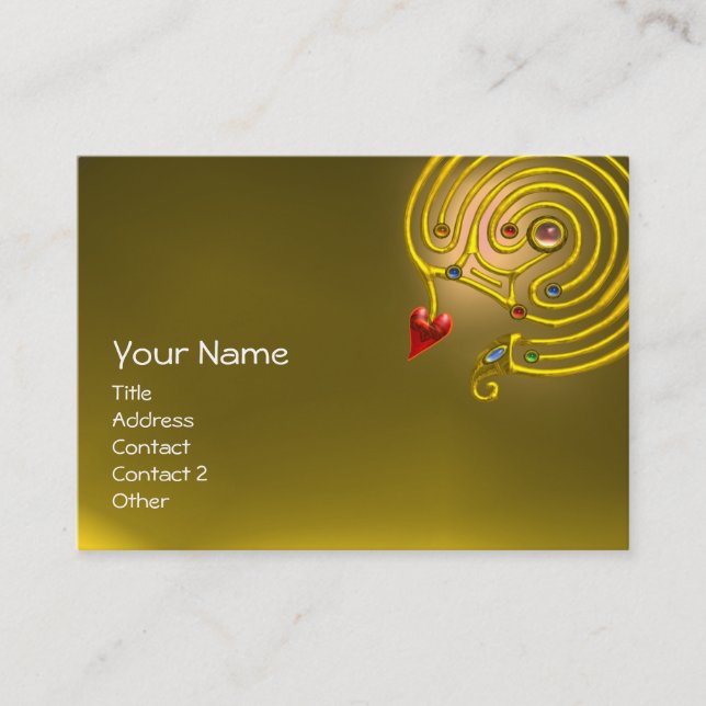 Tarjeta De Visita HYPER LABYRINTH TOPAZ, amarillo rojo (Anverso)
