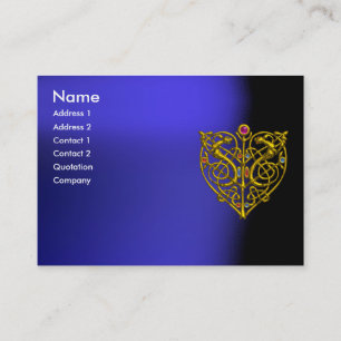 Tarjeta De Visita HYPER VALENTINE ,amarillo negro azul
