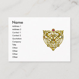 Tarjeta De Visita HYPER VALENTINE DOLOR CELTIC KNOT HEART,Perla Blan