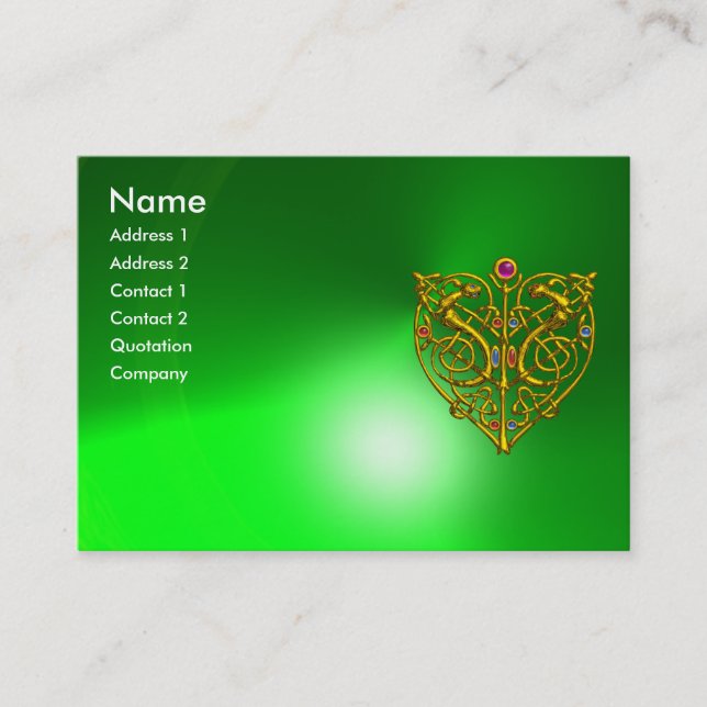 Tarjeta De Visita HYPER VALENTINE EMERALD ,verde (Anverso)
