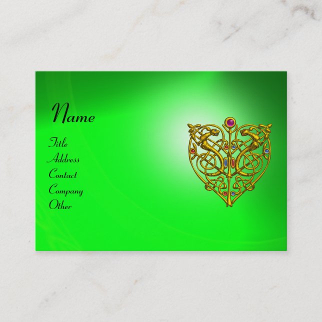 Tarjeta De Visita HYPER VALENTINE EMERALD ,verde (Anverso)