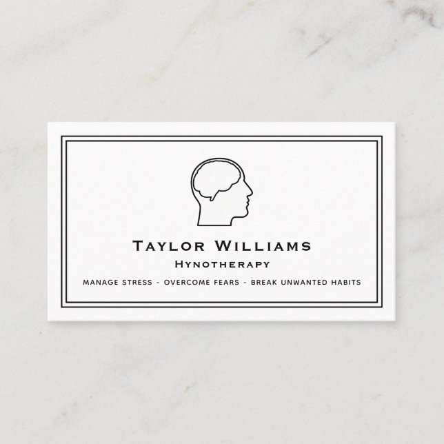 Tarjeta De Visita Hypnotherapy Psychiatrist Psychologist Mindfulness (Anverso)
