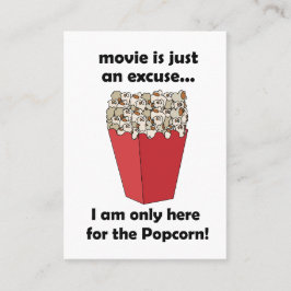 Tarjeta De Visita I am Only Here For The Popcorn Food Snack