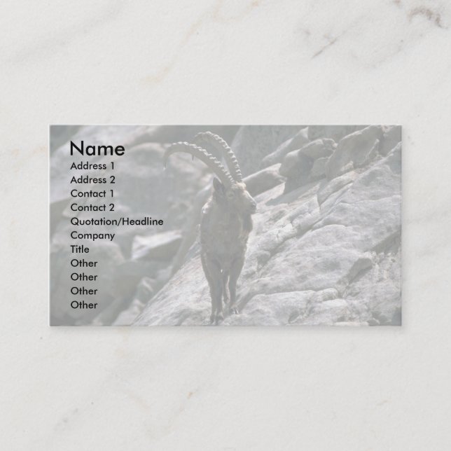 Tarjeta De Visita Ibex siberiana (Anverso)