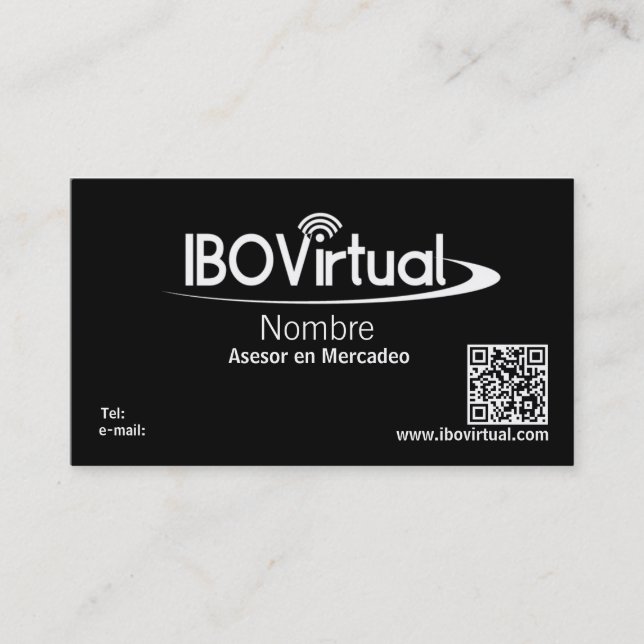 Tarjeta De Visita IBOVirtual (Anverso)