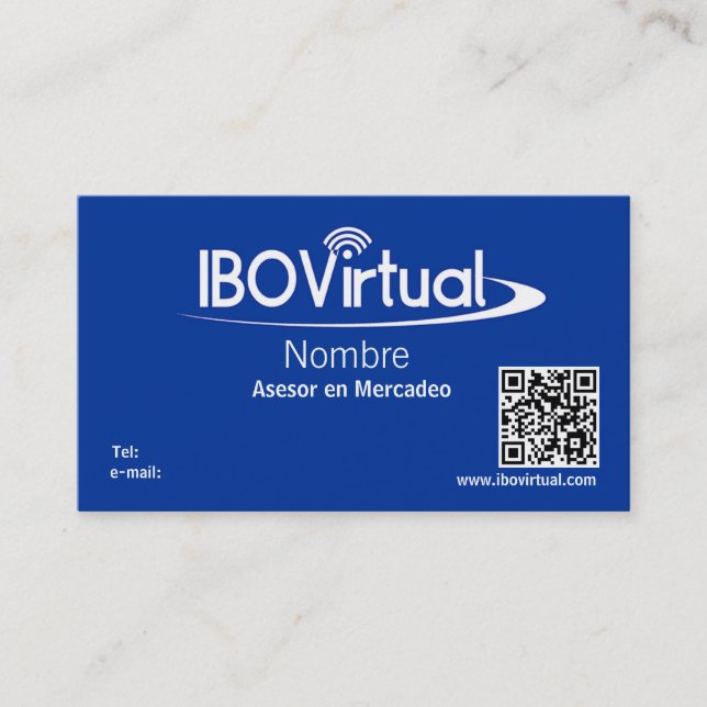 Tarjeta De Visita IBOVirtual (Anverso)
