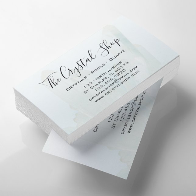 Tarjeta De Visita Ice Blue Crystal Rock (Subido por el creador)