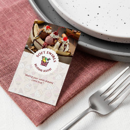 Tarjeta De Visita Ice Cream Business | Delicioso postre crema