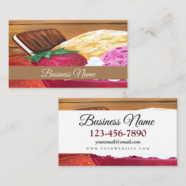 Tarjeta De Visita Ice Cream Dream (Anverso / Reverso)