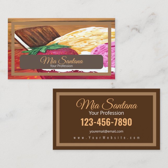 Tarjeta De Visita Ice Cream Dream (Anverso / Reverso)