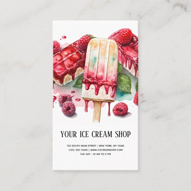 Tarjeta de visita Ice Cream Parlor (Anverso)
