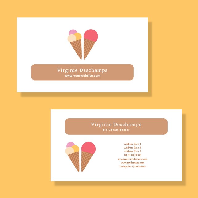 Tarjeta de visita Ice Cream Parlor (Ice Cream Parlor Business Card)