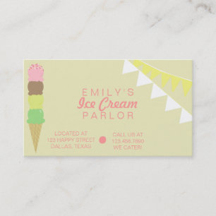 Tarjeta de visita Ice Cream Parlour