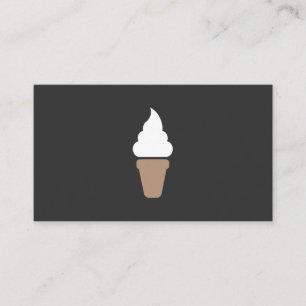 Tarjeta De Visita Ice Cream Swirl Icon gris