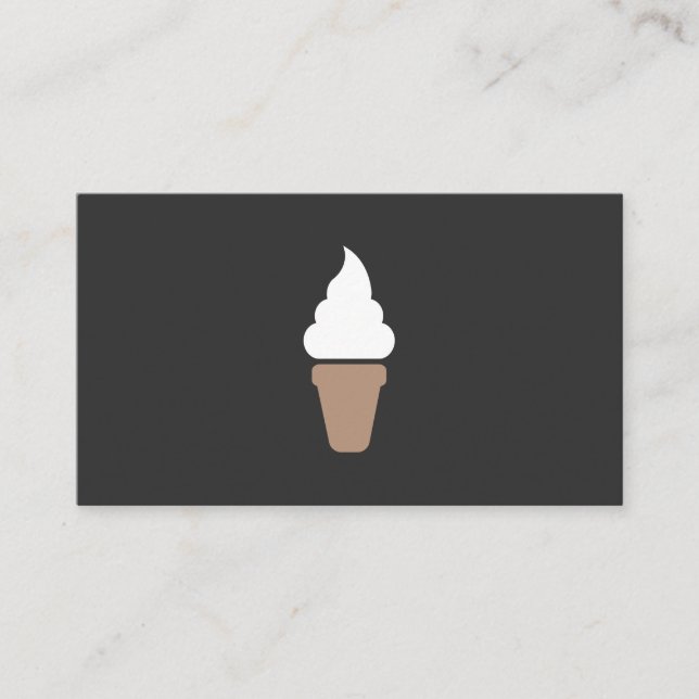 Tarjeta De Visita Ice Cream Swirl Icon gris (Anverso)
