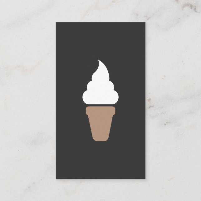 Tarjeta De Visita Ice Cream Swirl Icon gris (Anverso)