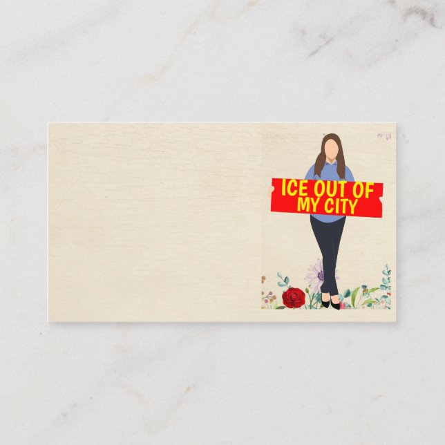 Tarjeta De Visita Ice Out of My City Business Card (Reverso)