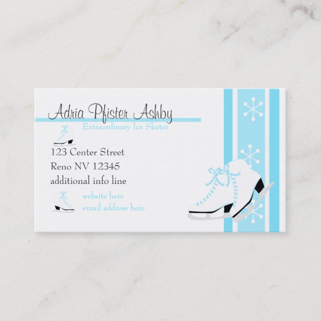 Tarjeta De Visita Ice SKates (Anverso)