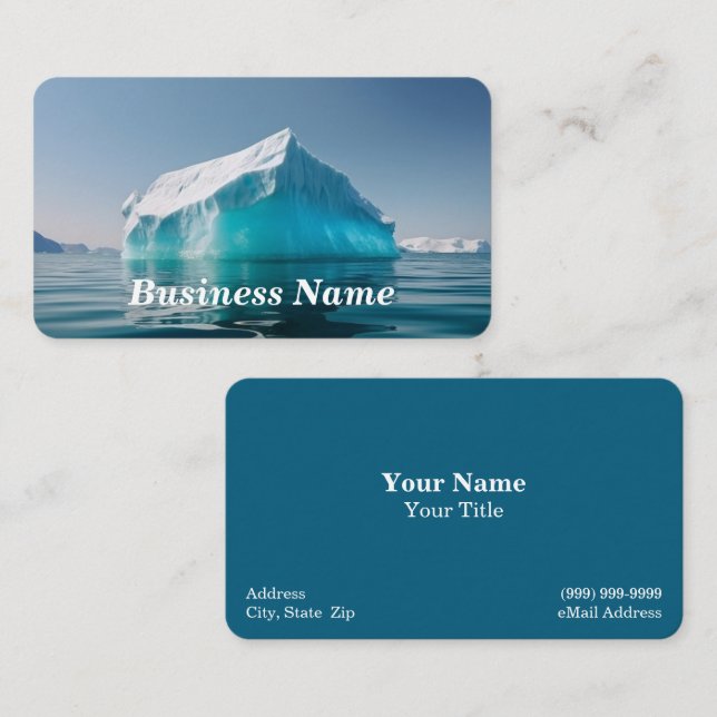 Tarjeta De Visita Iceberg con agua azul transparente (Anverso / Reverso)