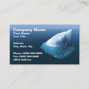 Tarjeta De Visita Iceberg en agua azul clara