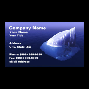 Tarjeta De Visita Iceberg en agua azul clara