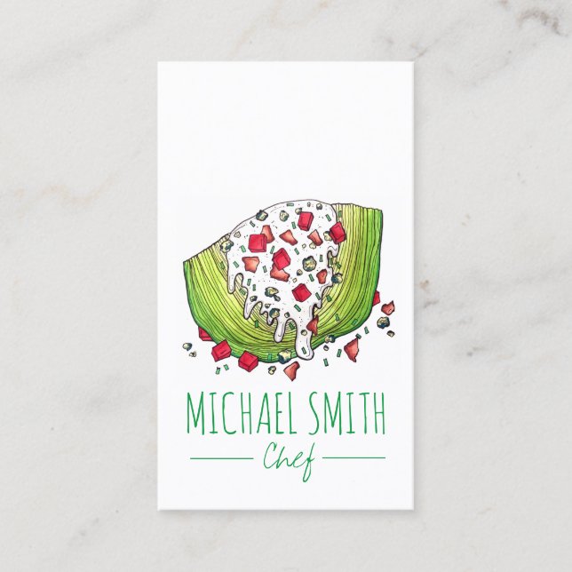 Tarjeta De Visita Iceberg Lettuce Wedge Salad Food Caterer Chef (Anverso)
