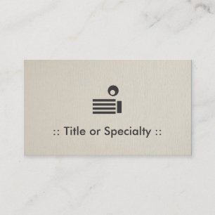 Tarjeta De Visita Ícono cambiable - profesional y elegante simple