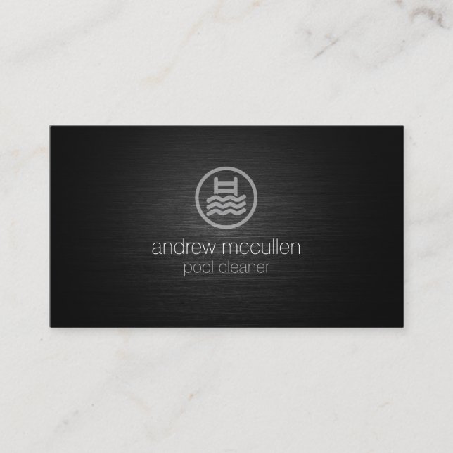 Tarjeta De Visita Icono de agua del servicio doméstico del limpiador (Anverso)