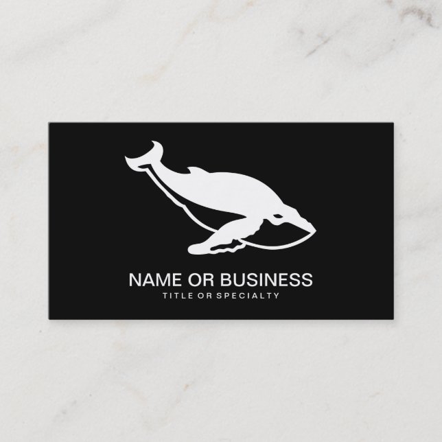 Tarjeta De Visita icono de ballena (Anverso)