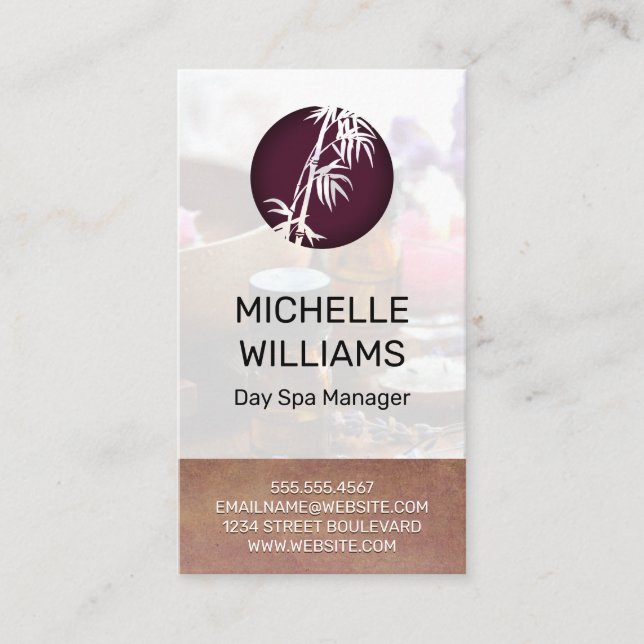 Tarjeta De Visita Icono de bambú (Anverso)