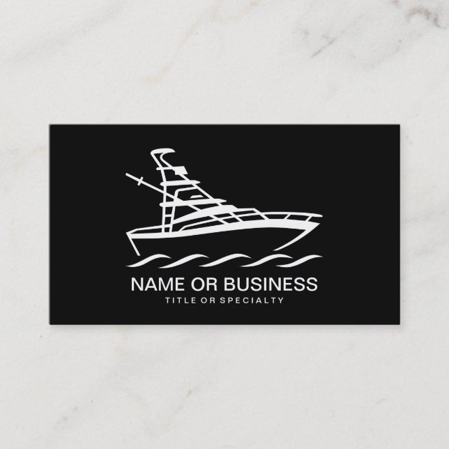 Tarjeta De Visita icono de barco (Anverso)