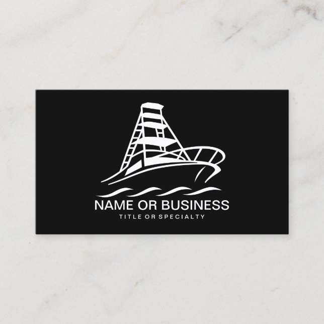 Tarjeta De Visita icono de barco (Anverso)