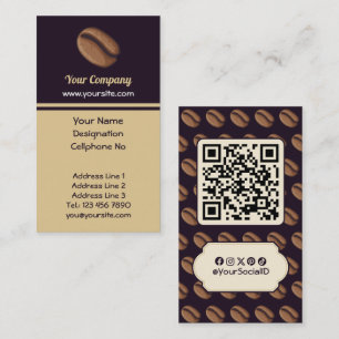 Tarjeta De Visita Icono de café