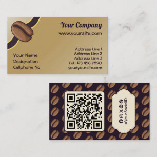 Tarjeta De Visita Icono de café
