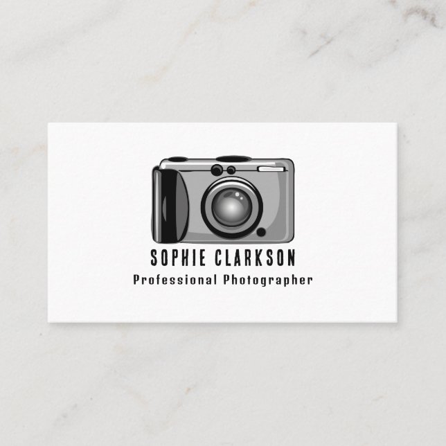Tarjeta De Visita Icono de cámara digital, fotógrafo, fotografía (Anverso)