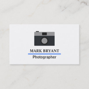 Tarjeta De Visita Icono de cámara simple y moderno para fotógrafos