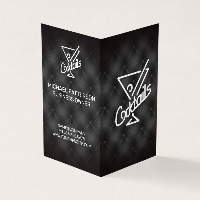 Tarjeta De Visita Icono de cócteles | La tapicería del bar y del res (Exterior)