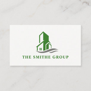 Tarjeta De Visita Icono de construcción verde
