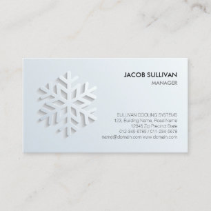Tarjeta De Visita Icono de copo de nieve con aire acondicionado