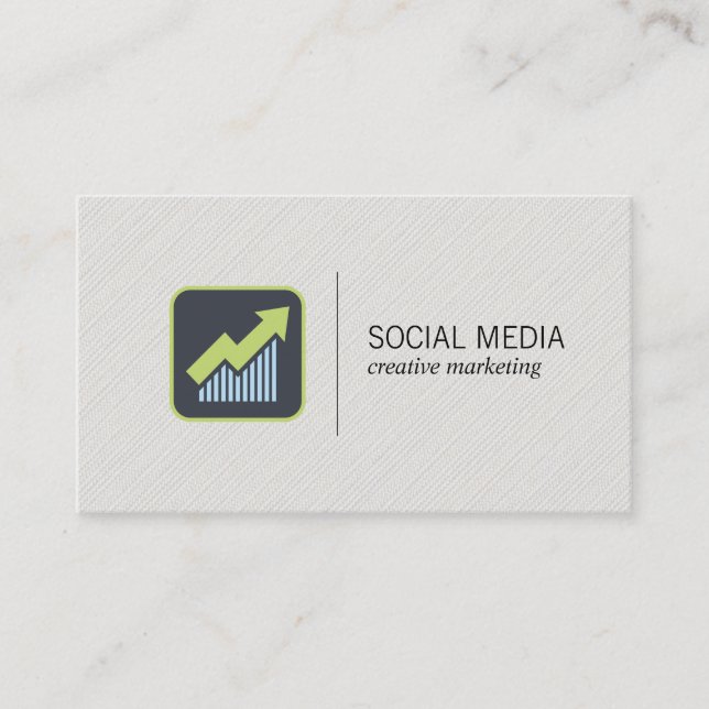 Tarjeta De Visita Icono de crecimiento | Marketing en redes sociales (Anverso)