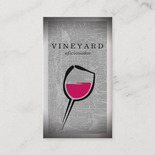 Tarjeta De Visita Icono de cristal de vino (Anverso)