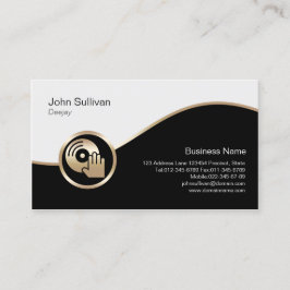 Tarjeta De Visita Icono de Deejay Business Card Gold Scratch Pad