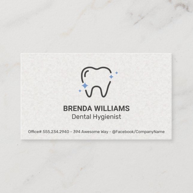 Tarjeta De Visita Icono de destello dental (Anverso)