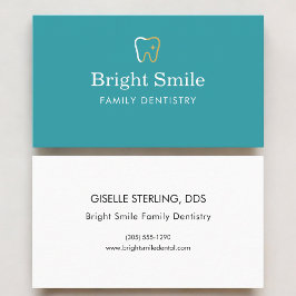 Tarjeta De Visita Icono de diente de oficina de dentista moderna