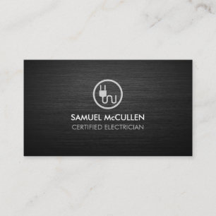Tarjeta De Visita Icono de enchufe eléctrico de electricista 