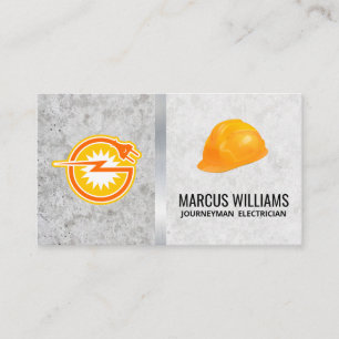 Tarjeta De Visita Icono de enchufe eléctrico   Gorra dura de cuello 