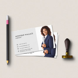 Tarjeta De Visita Icono de foto vertical profesional de Moda mínima
