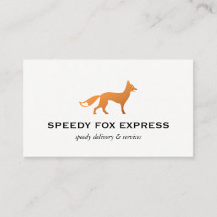 Tarjeta De Visita Icono de Fox (blanco y negro)
